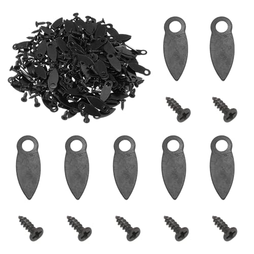sourcing map 200 Stück Bilderrahmen-Clips, 1,7 cm Fotorahmen, Drehknöpfe, Befestigungselemente, Eck-Clip mit 200 Schrauben zum Aufhängen von Bildern, Basteln, Zeichnungen, Melonensamenform, Schwarz sourcing map 200 Stück Bilderrahmen-Clips, 1,7 cm Fotorahmen, Drehknöpfe, Befestigungselemente, Eck-Clip mit 200 Schrauben zum Aufhängen von Bildern, Basteln, Zeichnungen, Melonensamenform, Schwarz von sourcing map