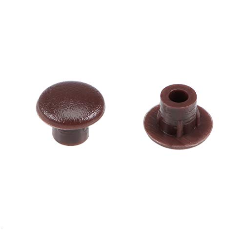 sourcing map 200St Abdeckkappe Lochstopfen Eindrücken Kunststoff für Möbel 5mm Dmr Dunkel Braun von sourcing map
