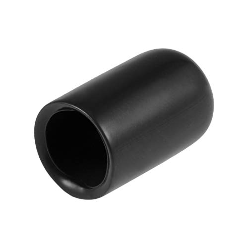 sourcing map 200 Stück Gummi Endkappen 10mm Innendurchm. Gummikappen Runde Schutzkappen Gummi Abdeckung Stopfen Möbelgleiter Bolzen Gewindeschutz für Schrauben Rohr Stuhlbeine, Schwarz von sourcing map