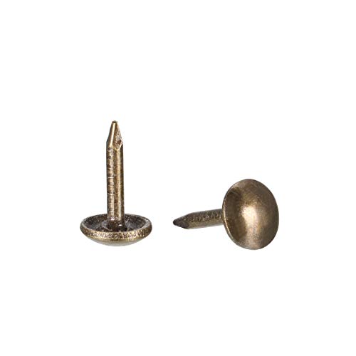 sourcing map 200Stk.Polsternagel 6mm Durchmesser 8mm Runde Reißzwecken Bronze von sourcing map