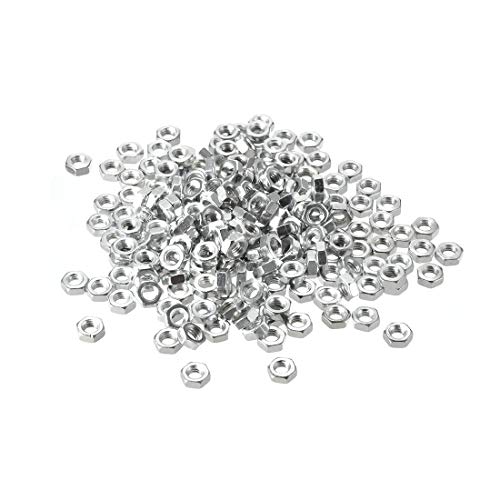 sourcing map 200Stk.Sechskantmuttern M4x0,7 mm Sechskantmutter mit metrischem Grobgewinde Kohlenstoffstahl Silber Farbton sourcing map 200Stk.Sechskantmuttern M4x0,7 mm Sechskantmutter mit metrischem Grobgewinde Kohlenstoffstahl Silber Farbton von sourcing map