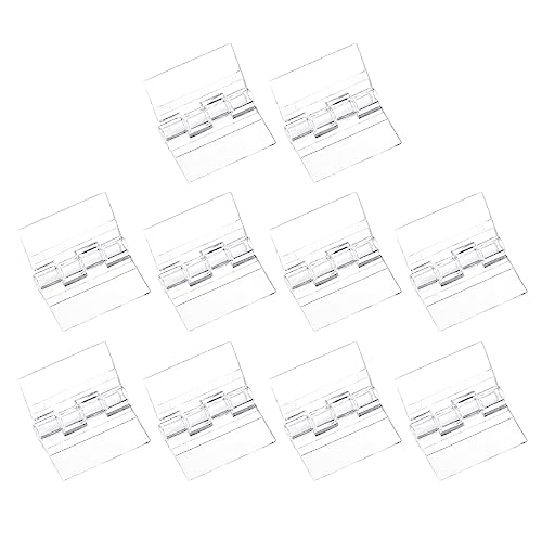 sourcing map 20Stk Acryl Scharniere Klar Acryl Faltscharniere Durchsichtig Hardware Scharnier für Kiste Bastelarbeiten (30x35mm/1.2x1.4") von sourcing map