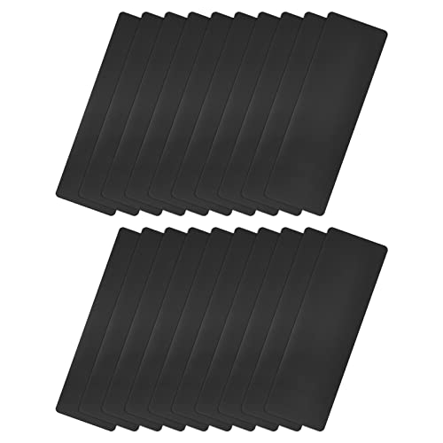 sourcing map 20 Stück Leere Metall Karten 80x30x0.3mm, Schwarz Metallkarte Aluminium Platte, DIY Lasergravur Rohlinge Tag für Klingelschild Visitenkarten Namensschilder Briefkasten Türschilder von sourcing map