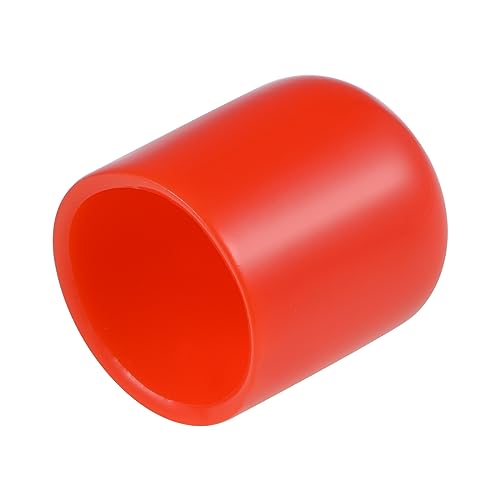 sourcing map 20 Stück Gummi Endkappen 18mm Innendurchm. Gummikappen Runde Schutzkappen Gummi Abdeckung Stopfen Möbelgleiter Bolzen Gewindeschutz für Schrauben Rohr Stuhlbeine, Rot von sourcing map