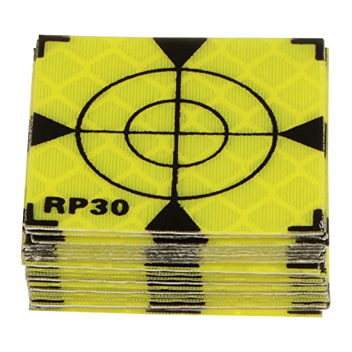 sourcing map 20Stk Umfrage Reflektor Blätter 30mm Selbstklebend Reflexband Vermessung Zielmarke für Ganze Bahnhöfe Grün von sourcing map