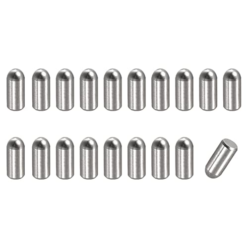 sourcing map 20Stk. 2,5x6mm Passstifte 304 Edelstahl Rundkopf Flachbefestigungselemente von sourcing map