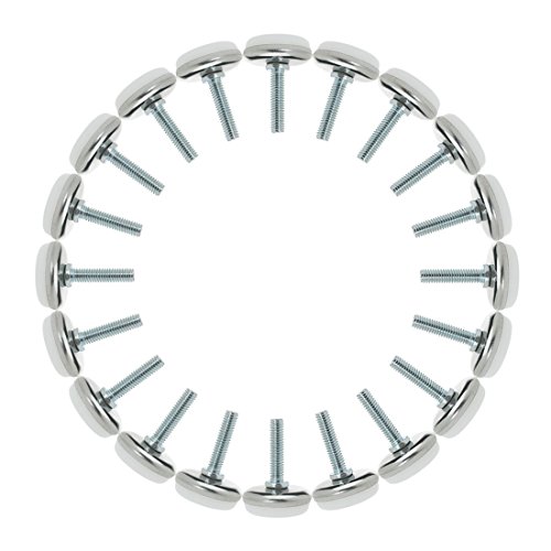sourcing map 20Stk. Möbelgleiter M6x25x30mm Nivellierfüße Einstellbar für Schreibtisch Stuhl Maschine Bein von sourcing map