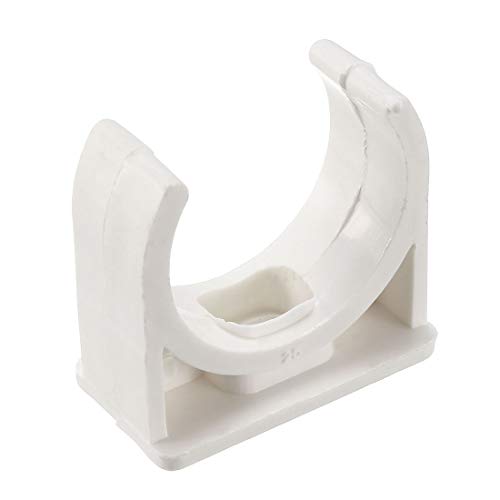 sourcing map 20Stk. PVC Wasserrohr 25mm Clips Fit für 25mm/1 Zoll AD TV Tabletts Rohrleitung Aufhänger Unterstützung Pex Schläuche von sourcing map