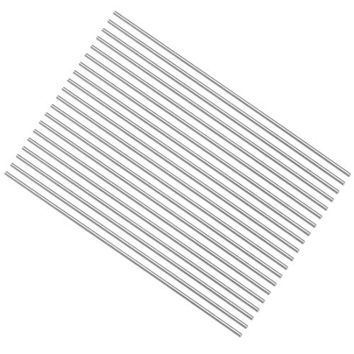 sourcing map 20Stk. Rund Stahlstange 1.4mm HSS Drehmaschine Stangenmaterial Werkzeug 100mm Lang für Wellen Zahnrad Bohrmaschine Drehende Miniaturachse Zylinderstift DIY Bastelwerkzeug von sourcing map