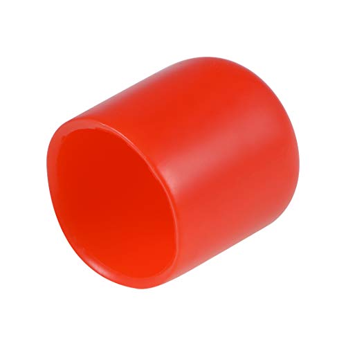 sourcing map 20 Stück Gummi Endkappen 16mm Innendurchm. Gummikappen Runde Schutzkappen Gummi Abdeckung Stopfen Möbelgleiter Bolzen Gewindeschutz für Schrauben Rohr Stuhlbeine, Rot von sourcing map