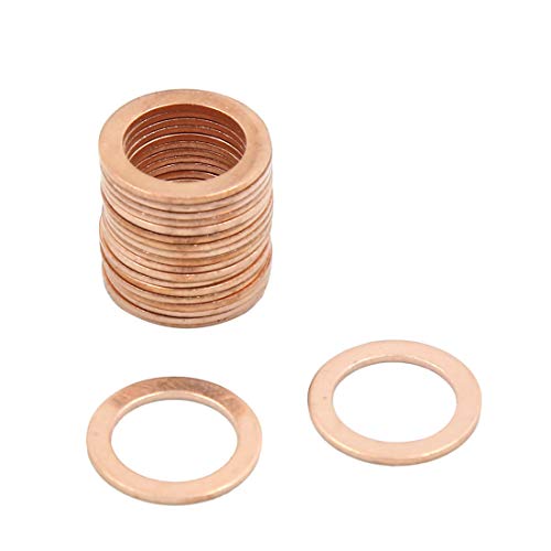 sourcing map 20Stk.13mm Innendurchmesser Kupfer Unterlegscheiben Flache Auto Dichtungen Ringe sourcing map 20Stk.13mm Innendurchmesser Kupfer Unterlegscheiben Flache Auto Dichtungen Ringe von X AUTOHAUX