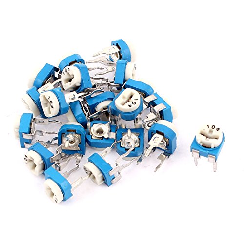 sourcing map 20stk URM-065 100K Ohm 3 Klemmen Trimmer Potentiometer einstellbarer Widerstand de von uxcell