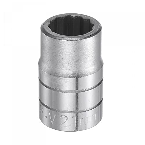 sourcing map 21mm 12 Kante Flache Steckdose 3/4" Antrieb Standard Metrisch CR-V von sourcing map