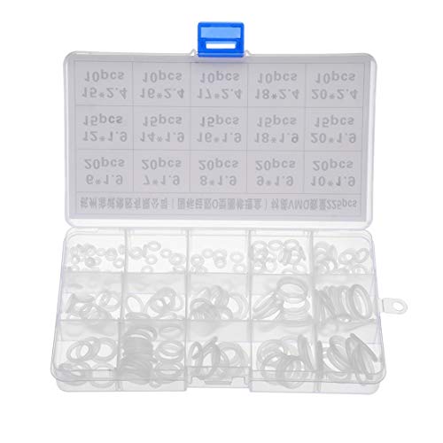 sourcing map 225 Stk. Set Silikon O Ring Kit, Metrische Dichtungsringe Dichtungen Sortiment Weiß von sourcing map