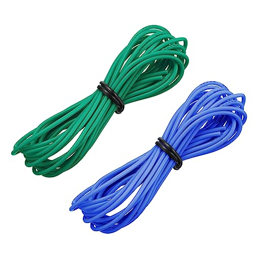 sourcing map 22AWG Elektrischer Draht Kabel 3 Meter Litzendraht Silikon Verzinnte Kupferdrahtspule je 0,32 mm² Solid Elektronik Wire für DIY RC-Modell Lampen Haushaltsgeräte, Blau,Grün von sourcing map