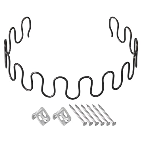 sourcing map 23.6" Sofa Feder Ersatz mit Clips Nägel Runde Form Feder Liege Teile für Möbel Sofa Reparatur Befestigung Stuhl Durchhängen Sitz Schwarz von sourcing map