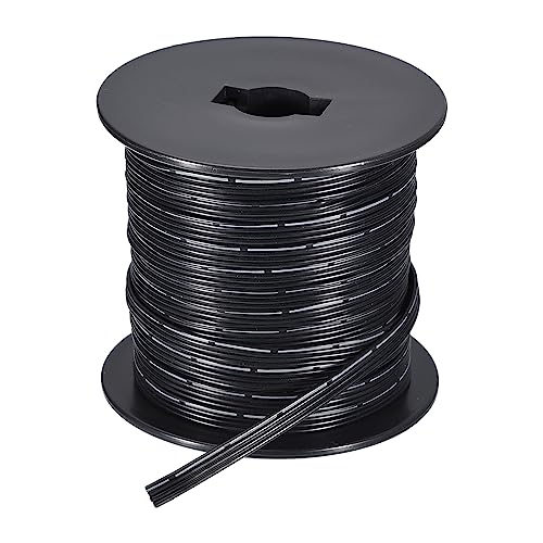 sourcing map 24AWG Silikon Schleife Kabel 4Pin 24 Gauge Flachkabel Flexibel Silikon Draht 30m/100ft Schwarz Gestrandet Verzinntes Kupfer Draht von sourcing map