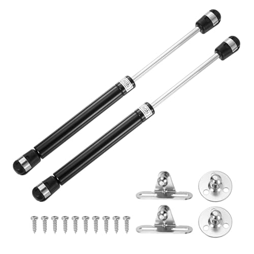 sourcing map 25,4 cm 80N/8,2 kg Gasdruckfeder Gasfeder für Wohnmobil, Bettboden, Lukentür, TV-Schrank, Kastendeckel (Schwarz, 4 Stück) von sourcing map
