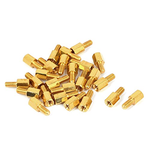 sourcing map 25 Stück M3 x6+6MM Innengewinde Messing Sechskant Abstandshalter Säulen Abstands Mutter sourcing map 25 Stück M3 x6+6MM Innengewinde Messing Sechskant Abstandshalter Säulen Abstands Mutter von uxcell
