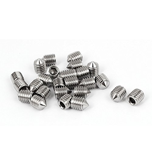 sourcing map 25 Stück M8x10mm Kegelspitze Sechskant Sockel Roden Schrauben Edelstahl de von uxcell