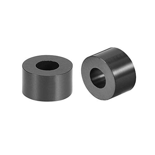 sourcing map 250 Stück ABS Runde Distanzscheibe 3.2 mm Innendurchm. 7 mm Außendurchm. 4 mm Länge für M3 Schraubenblock Schwarz für 3D Drucker TV Wandhalterung Steckdose Pegboard Motorrad von sourcing map