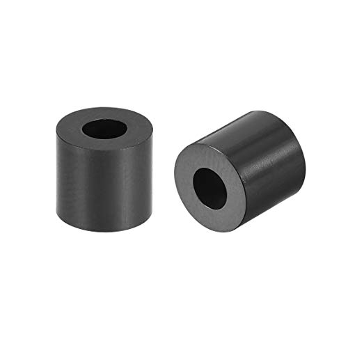 sourcing map 250 Stück ABS Runde Distanzscheibe 3.2 mm Innendurchm. 7 mm Außendurchm. 7 mm Länge für M3 Schraubenblock Schwarz für 3D Drucker TV Wandhalterung Steckdose Pegboard Motorrad von sourcing map