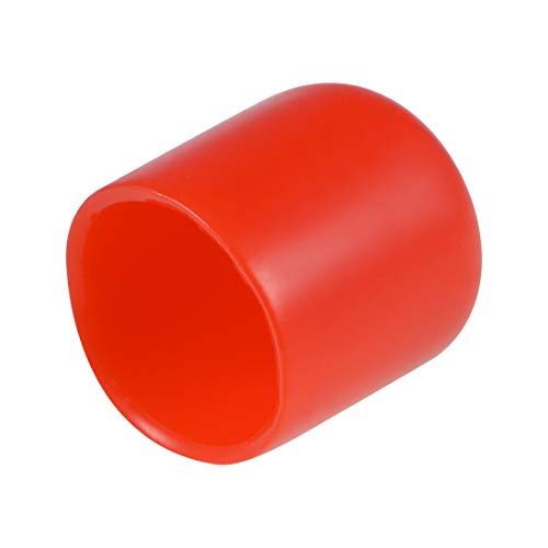 sourcing map 25 Stück Gummi Endkappen 15mm Innendurchm. Gummikappen Runde Schutzkappen Gummi Abdeckung Stopfen Möbelgleiter Bolzen Gewindeschutz für Schrauben Rohr Stuhlbeine, Rot von sourcing map