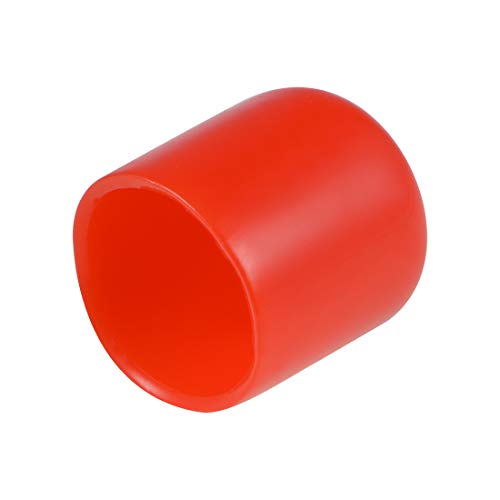 sourcing map 25 Stück Gummi Endkappen 17mm Innendurchm. Gummikappen Runde Schutzkappen Gummi Abdeckung Stopfen Möbelgleiter Bolzen Gewindeschutz für Schrauben Rohr Stuhlbeine, Rot von sourcing map