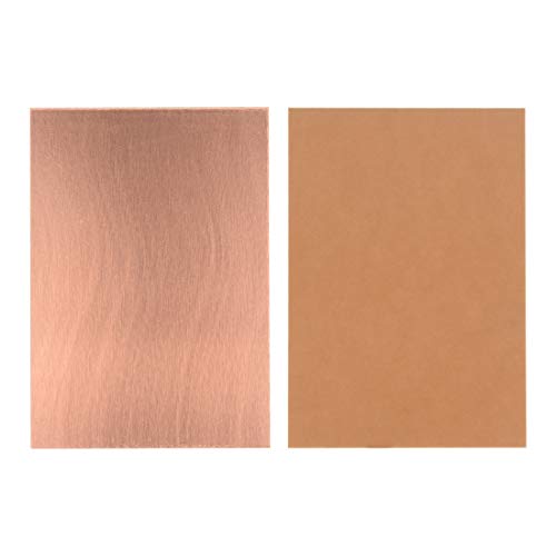 sourcing map 25pcs 7X10cm Einseitig kupferkaschiertes Laminat PCB Leiterplatte Braun DE de von sourcing map