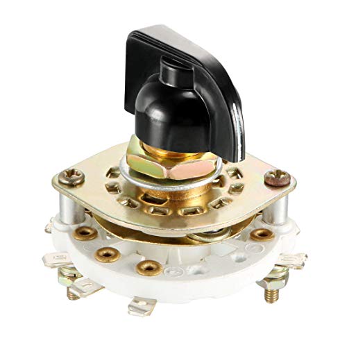sourcing map 2P3T 2 Pole 3 Throw Single Deck Band Channel Rotary Switch Selector with Plastic Knob von sourcing map
