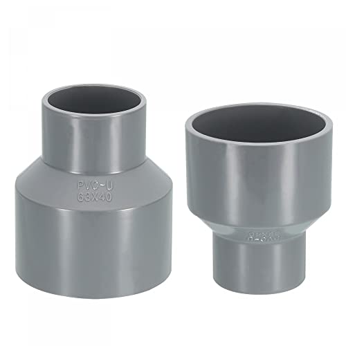 sourcing map 2Pack PVC Wasserrohr Aufstocker Abschwächer Steckdose Außen/Garten 50mm und 63mm sourcing map 2Pack PVC Wasserrohr Aufstocker Abschwächer Steckdose Außen/Garten 50mm und 63mm von sourcing map