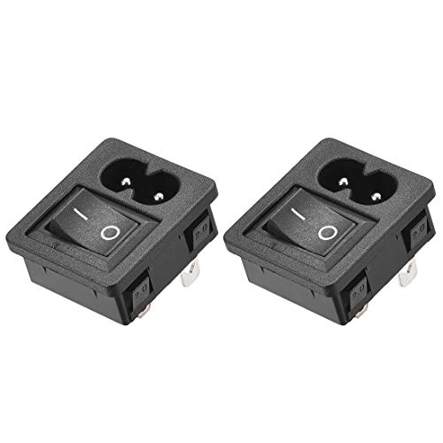 sourcing map 2St C8-8 Steckeradapter AC 250V 2,5A 2Pin IEC Strombuchse 3P ON-OFF Schalter 2mm sourcing map 2St C8-8 Steckeradapter AC 250V 2,5A 2Pin IEC Strombuchse 3P ON-OFF Schalter 2mm von sourcing map