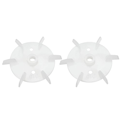 sourcing map 2Stk 97 * 10mm D Welle Ersatz Kunststoff 6 Laufrad Motor Ventilator Schaufel von sourcing map