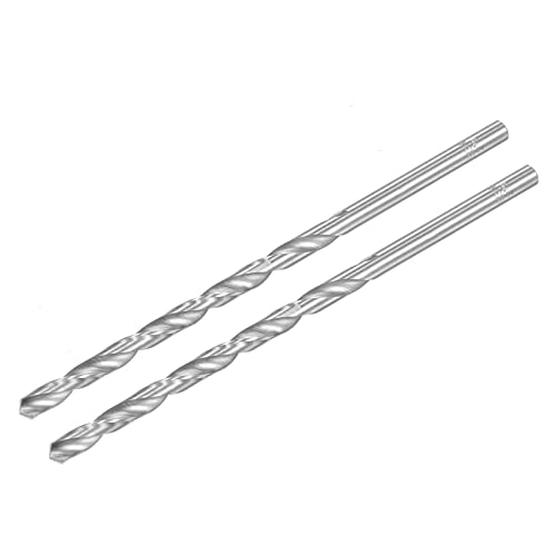 sourcing map 2 Stk HSS Spiralbohrer (Hochgeschwindigkeitsstahl) Extra lange Twist Bohrer 6,5mm Bohrdurchmesser 160mm Länge von sourcing map