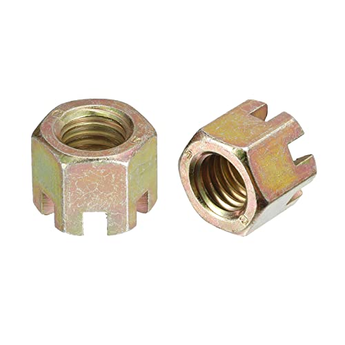 sourcing map 2Stk M12x1.75mm Sechseck Geschlitzt Mutter Grad 8 Karbonstahl Sechskant Schloss Muttern Zinkfarbe sourcing map 2Stk M12x1.75mm Sechseck Geschlitzt Mutter Grad 8 Karbonstahl Sechskant Schloss Muttern Zinkfarbe von sourcing map