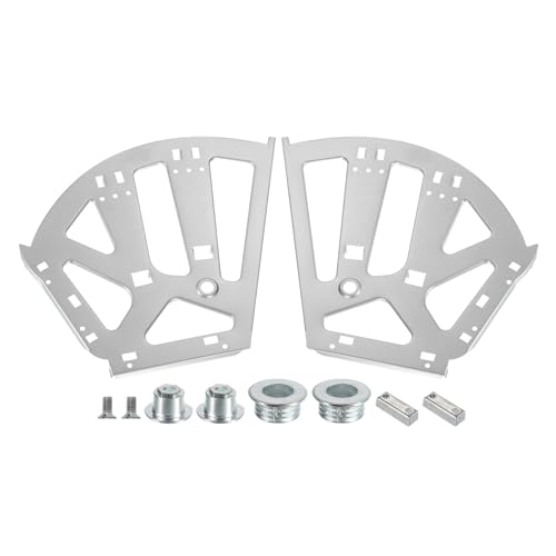 sourcing map 2Stk Schuhe Schublade Schrank Scharniere 3 Schichten Stahl Möbel Scharnier Klapprahmen Wenderegal Ersatzbeschläge für Zuhause Silber von sourcing map