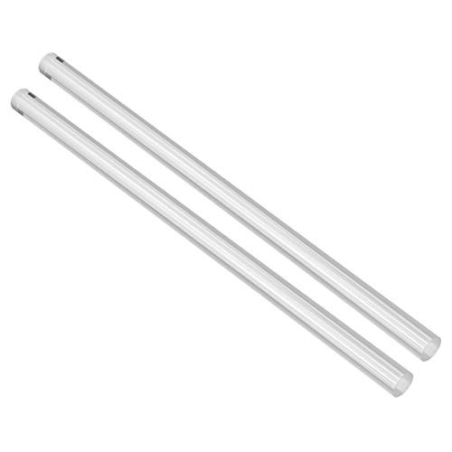 sourcing map 2Stk Solide Acryl Rundstab Gerades Licht Weiße Linie PMMA Bar 12mmx250mm von sourcing map
