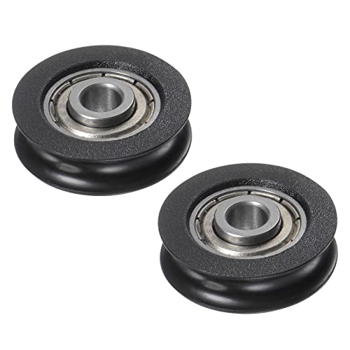 sourcing map 2Stk U Typ Rillenscheibe Nylon Beschichtet Rollenlager 5x23x7.5mm U Rille Anleitung Rad für Türen Fenster oder Antrieb Mechanische Ausrüstung Schwarz sourcing map 2Stk U Typ Rillenscheibe Nylon Beschichtet Rollenlager 5x23x7.5mm U Rille Anleitung Rad für Türen Fenster oder Antrieb Mechanische Ausrüstung Schwarz von sourcing map