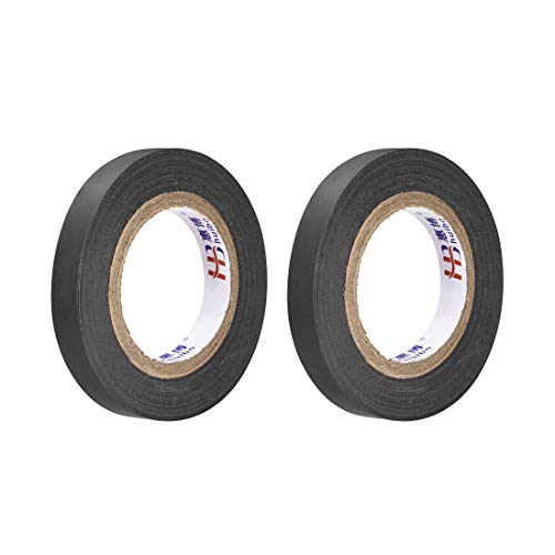 sourcing map 2Stk. Isolierband 10mm/0,39" breit 14,5M/47,5ft lang 0,15mm dick 80C Schwarz von sourcing map