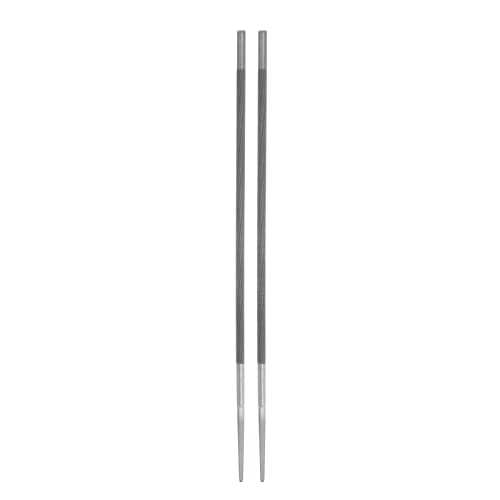 sourcing map 2 Stück Kettensägen Feilenset 3/16 Zoll (4,8mm) Runde Feilen kohlenstoffreiche Stahl Doppelter Schnitt Schärfen Raspel Rundfeile für Holz Metall Werkstatt Heimwerken von sourcing map