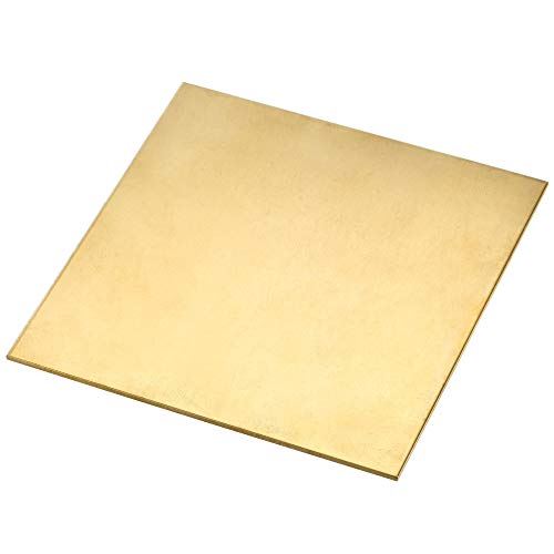 sourcing map 2 Stück Messingplatten 100x100x1.5mm, Messingblech Streifen Messingfolie Blech, Messing Blechplatten Gold Messingstreifen für Industrie Elektrische Reparaturen Kunsthandwerk von sourcing map