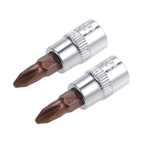 sourcing map 2Stk.1/4" Antrieb x PH2 Bit Stecknuss S2 Stahl CR-V Steckdose 38mm sourcing map 2Stk.1/4" Antrieb x PH2 Bit Stecknuss S2 Stahl CR-V Steckdose 38mm von sourcing map