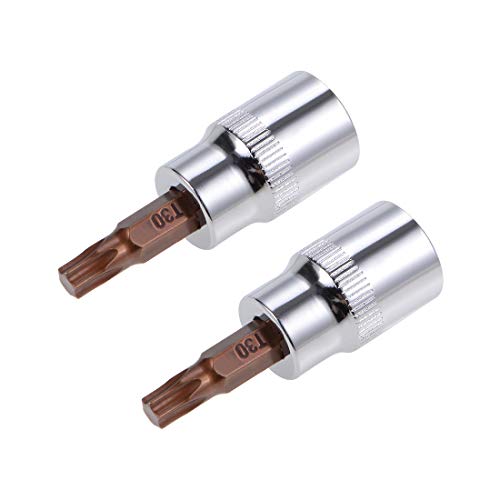 sourcing map 2Stk.3/8" Antrieb x T30 Torx Bit Einsatz S2 Stahl CR-V Steckdose 38mm von sourcing map