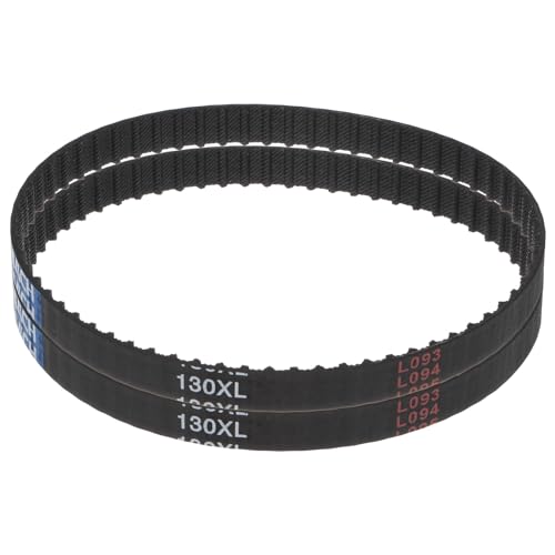 sourcing map 2pcs 130XL 037 Timing Belt 65 Teeth Rubber Geared Cogged Belt, 0.37" Width, 0.20" Pitch Mechanical Replacement Belts von sourcing map
