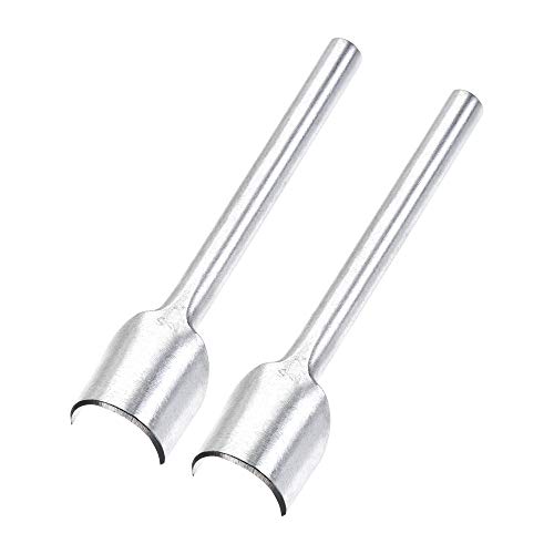 sourcing map 2stk Halbrund geformtes Leder Cutter Stanze 20mm Gurt End Stanzwerkzeug für Handwerksgurt Gürteltasche und Tasche von sourcing map