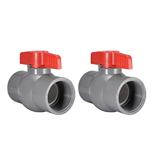 sourcing map 2stk PVC Kugelhahn Wasserversorgungsrohr Gewindeende 2" Innendurchmesser Rot Grau sourcing map 2stk PVC Kugelhahn Wasserversorgungsrohr Gewindeende 2" Innendurchmesser Rot Grau von sourcing map