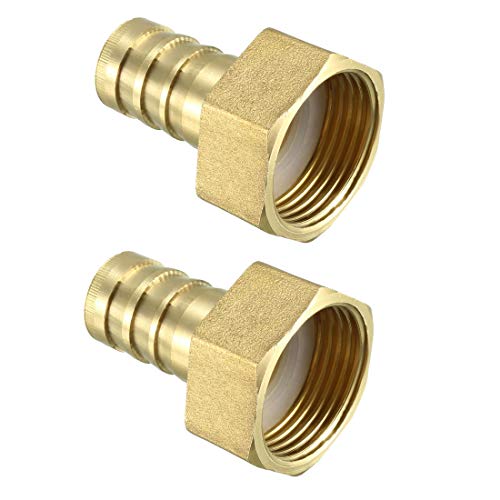 sourcing map 2 Stück Messing Tülle Anschlussadapter 16mm mit Widerhaken x 3/4 PT Stecker Rohr de von sourcing map