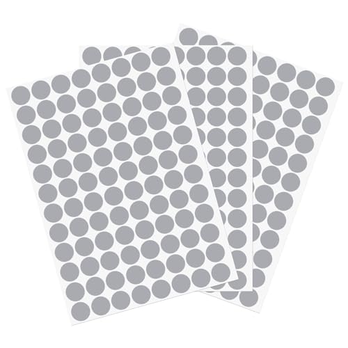 sourcing map 3 Blatt/288Stk Schraube Loch Cover Aufkleber 15mm Durchm. PVC Selbstklebende Abdeckungen Abdeckkappen Staubdicht für Holz Möbel Schrank Regal Garderobe Grau von sourcing map