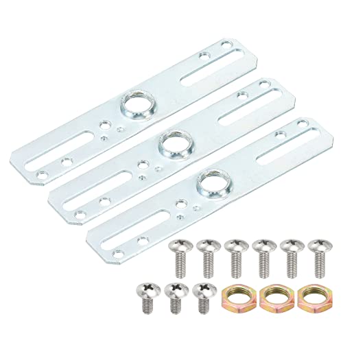 sourcing map 3 Set Licht Crossbar Kit Montagehalterung Deckenleuchte Platte für Hängelampe 100x20mm silbern von sourcing map
