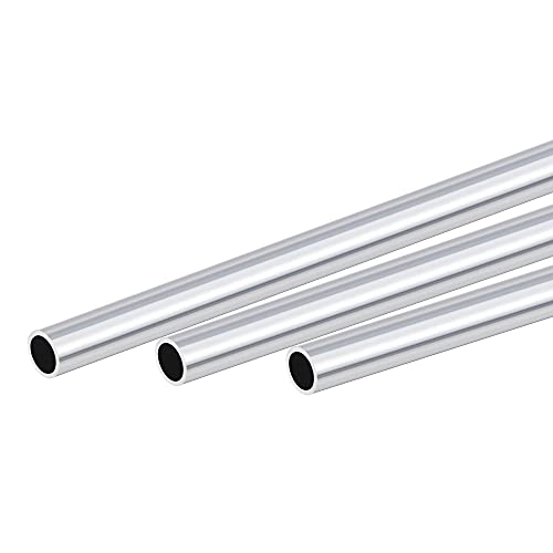 sourcing map 3 Stück 6063 Aluminium Rundrohr Aluminiumrohre 10mm AD 8mm Innendurchmesser 300mm Länge Rohr von sourcing map